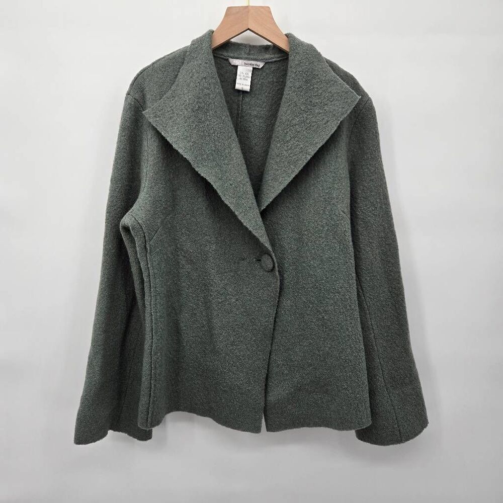Two Star Dog TSD 100% Wool Jacket Sweater Size Small Green
